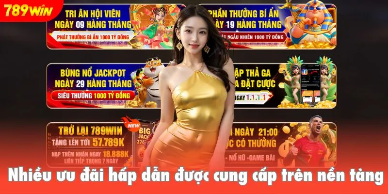 Nhiều khuyến mãi hấp dẫn được cung cấp trên nền tảng